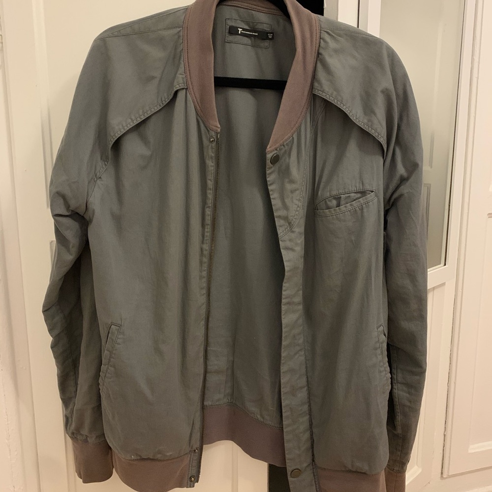 Light blue bomber jacket from T by Alexander Wang